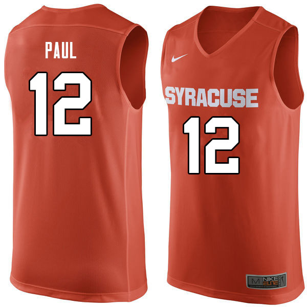 Men #12 Brendan Paul Syracuse Orange College Basketball Jerseys Sale-Orange